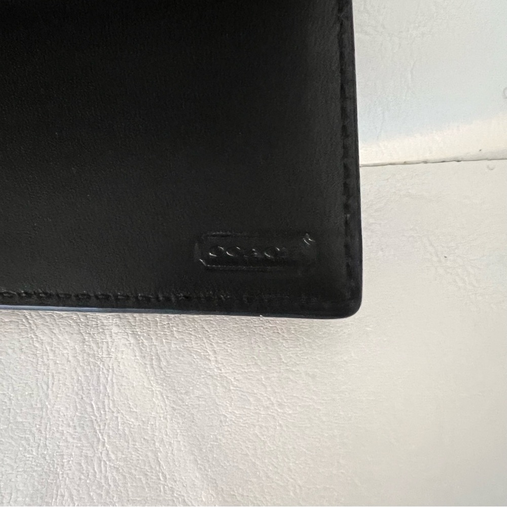 Coach Saffiano Leather Tri-Fold Checkbook Wallet - Picture 6 of 13